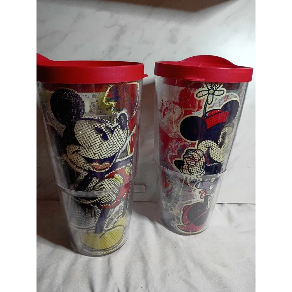 Tervis Tumbler Disney Mickey Minnie Mouse Pop Art Graffiti 24oz Set of 2 w Lids